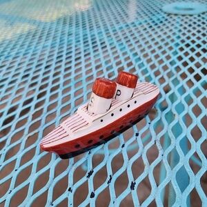 Vintage Cruise ship salt and pepper shakers Japan 3 Piece